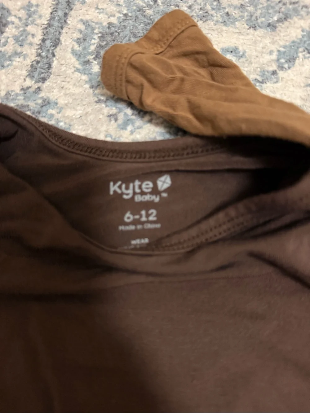Kyte Brown Print and Solid Brown Baby Onesies